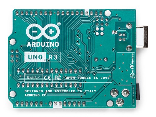 (Top row: left to right) Unboxing the Arduino, front side; (Bottom row: left to right) isometric view, back side